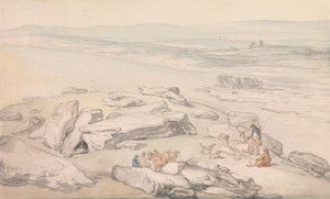 Exmoor'da görüntüle by Thomas Rowlandson
