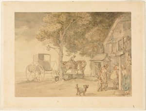 Atları Sulamak by Thomas Rowlandson