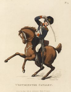 Westminster Süvari, c.1799 (renkli aquatint) by Thomas Rowlandson