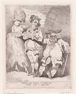 Beni Hangi Yöne Çevireyim Nasıl Karar Verebilirim, ca. 1780., yaklaşık 1780. by Thomas Rowlandson