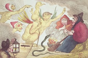 Witches in a Hayloft  by Thomas Rowlandson
