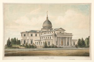 N.E. 1794 İnşa Edilen Devlet Evinin Görünümü - Trenton, N.J. Değiştirilmiş ve Genişletilmiş 1845-6