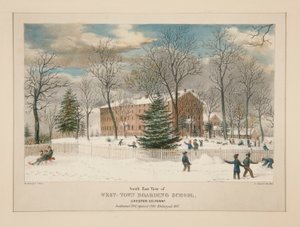 West-Town Yatılı Okulu (güney doğu görünümü), Chester Co., Pa.
