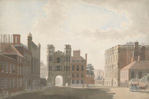 Whitehall, Holbein Kapısı ve Ziyafet Salonunu Gösteriyor