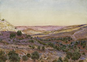 Moab Tepeleri ve Hinnom Vadisi, 1854 (sulu boya ve gövde rengi)