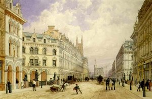 Holborn Viyadüğü Doğu görünümlü, Londra Şehri by Thomas Shotter Boys