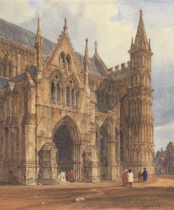 Salisbury Katedrali'nin Kuzey-Batı Sundurması by Thomas Shotter Boys