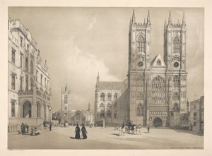 Westminster Abbey, Hastane ve c. by Thomas Shotter Boys