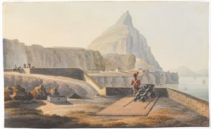 Valilerin Cebelitarık Kayalığındaki Kulübesi, Mart 1827. (suluboya) by Thomas Staunton St Clair