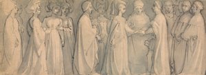 Bir Ortaçağ Düğününün Frizi by Thomas Stothard