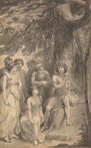 Fenelon'un "Ulysses oğlu Telemachus'un Maceraları" adlı eserinin Altı İllüstrasyonundan biri by Thomas Stothard