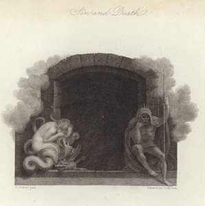 günah ve ölüm by Thomas Stothard