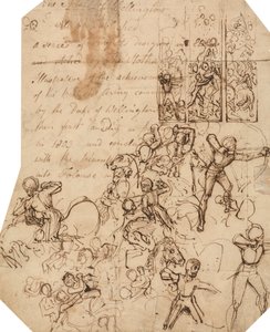 Wellington Kalkanı için Çalışma by Thomas Stothard