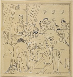 borsayı hizalamak; Simplicissimus XXXV/36, 1930 by Thomas Theodor Heine