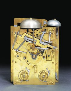 Çeyrek tekrarlı James II monteli çarpıcı braket saatinin detayı, no. 166, c.1690-95 by Thomas Tompion