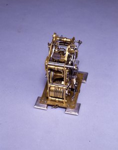 Minyatür çarpıcı braket saati, hayır. 222, c.1695 (metal) (ayrıca bkz. 834228-31) by Thomas Tompion