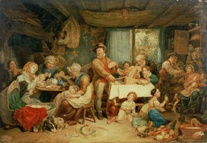 Toprağın Yağıyla Yaşamak, Bir Köy Bayramı (panelde arap sakızı ile wc) by Thomas Unwins