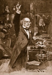 Ev Kuralı Tasarısının Tanıtımı: Bay Gladstone, konuşmasını sunarken, 1886, 