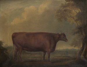 Manzarada Red Devon Düveler, 1812 dolayları (tuval üzerine yağlı boya)