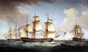 Deniz manzarası by Thomas Whitcombe