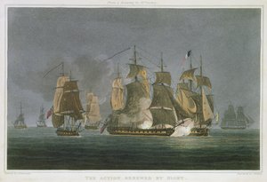 The Action Renewed by Night, Madagaskar açıklarında, 20 Mayıs 1811, J. Bailey tarafından J. Ralfe tarafından 