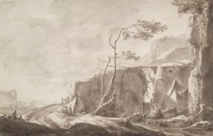 Bir Dere ile Kayalık Manzara by Thomas Wijck