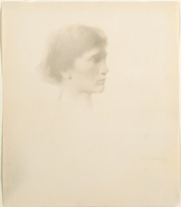 Bir Kadının Başı, 1894 veya sonrası. by Thomas Wilmer Dewing