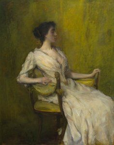 Beyazlı Bayan by Thomas Wilmer Dewing