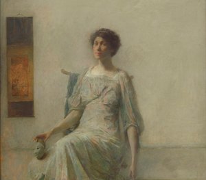 Maskeli Kadın, 1911 by Thomas Wilmer Dewing