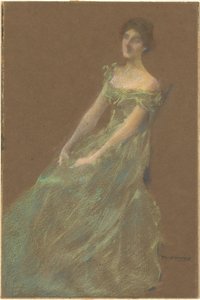 Yeşil Elbise by Thomas Wilmer Dewing