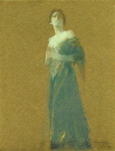 Mavili Kadın by Thomas Wilmer Dewing
