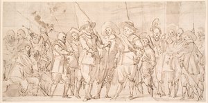 Kaptan Allaert Cloeck ve Teğmen Lucas Jacobsz Rotgans komutasındaki Amsterdam III. by Thomas de Keyser
