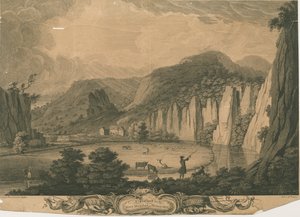 Wetton Mill: gravür, nd [c 1743] (baskı) by Thomas of Derby (after) Smith