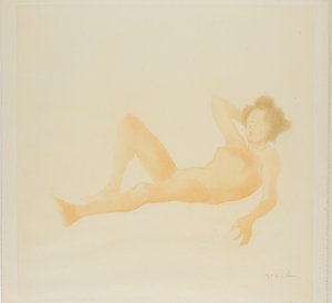 Uzanmış Kadın by Théophile Alexandre Pierre Steinlen