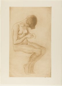 Tırnaklarını Düzelten Kadın by Théophile Alexandre Pierre Steinlen