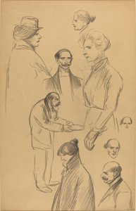 Figür Çalışmaları [verso], 19. yüzyılın sonları - 20. yüzyılın başlarında. by Théophile Alexandre Steinlen