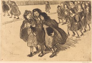 Okuldan Gelen Kızlar by Théophile Alexandre Steinlen
