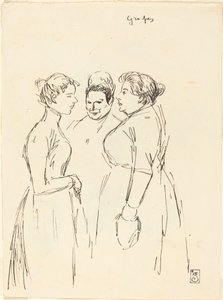 Dedikoducu Kadınlar, 19. yüzyılın sonu - 20. yüzyılın başı. by Théophile Alexandre Steinlen