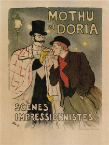 Mothu ve Doria. İzlenimci Sahneler, 1893 by Théophile Alexandre Steinlen