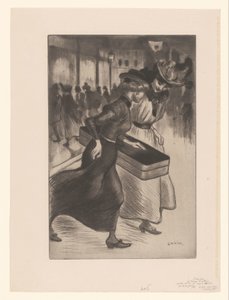 Sokakta yürüyen iki kadın Les deux trottins by Théophile Alexandre Steinlen