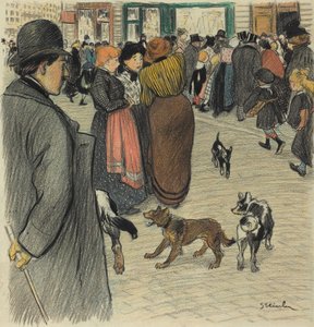 Kalabalığı izlemek by Théophile Alexandre Steinlen
