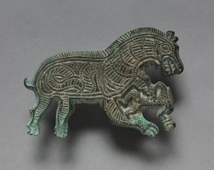 Bir Adama Saldıran Kurt, MÖ 400-300 (bronz)