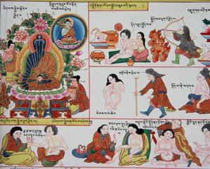 Tibet tıbbı üzerine el yazması (389729 detayı)