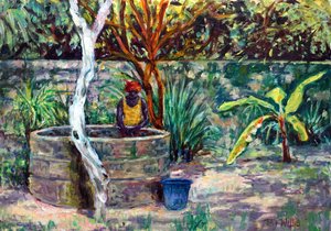 The Garden Well,2017,petrol by Tilly Willis