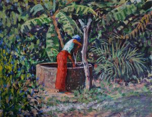 Kuyudaki Kadın 2021 (petrol) by Tilly Willis