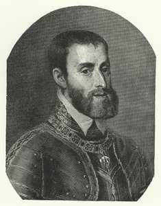 Charles V, Kutsal Roma İmparatoru (gravür) by Titian (c.1488 1576) (after)