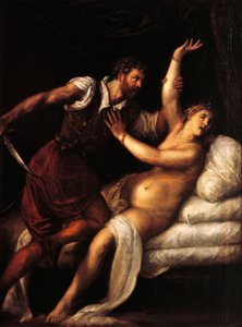 Tarquinius ve Lucretia, Titian (yaklaşık 1490-1576), panel üzerine yağlı boya, 84x68 cm