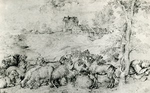 Koyun Sürüsü ile Manzara, c1520, 1937 by Tiziano Vecelli