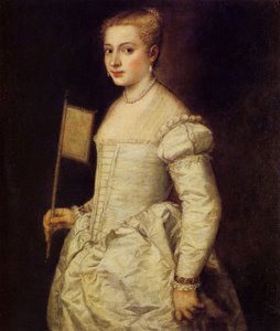 Beyazlı Bir Kadının Portresi, yaklaşık 1561. by Titian