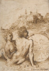 Bir Manzarada İki Satir, yaklaşık. 1505-10. by Titian
